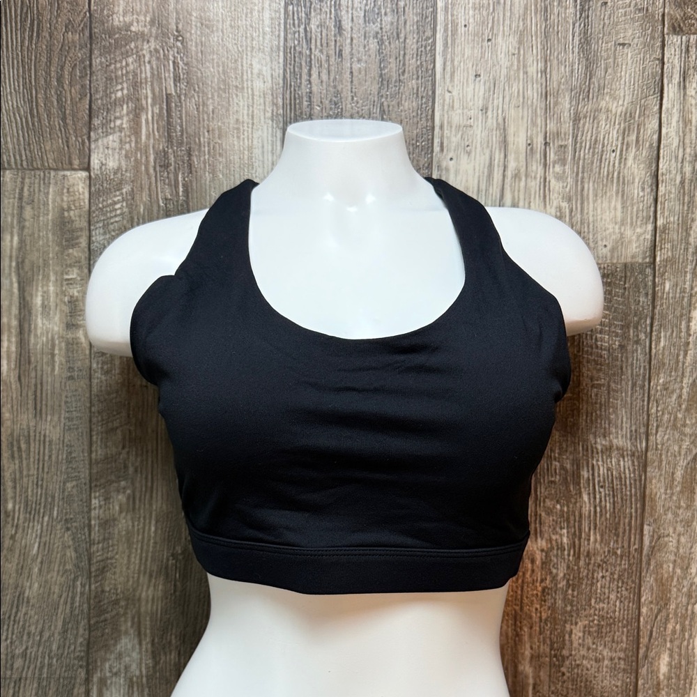 Running Girl  Black Sports Bra for Women, XLARGE W Pads